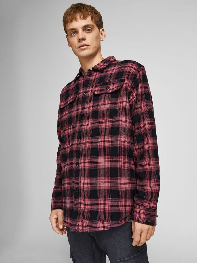Сорочка JORWILLIAM TEDDY OVERSHIRT LS 12197075-Slate Rose-Fit:/OVERSHIRT Jack&Jones L Червоний 12197075-Slate Rose-Fit:/