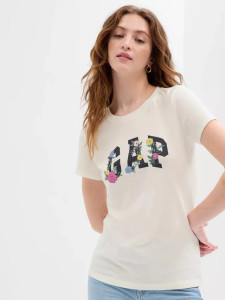 Футболка V-GAP SS CLSC TEE 268820-67 GAP S Бежевий 268820-67