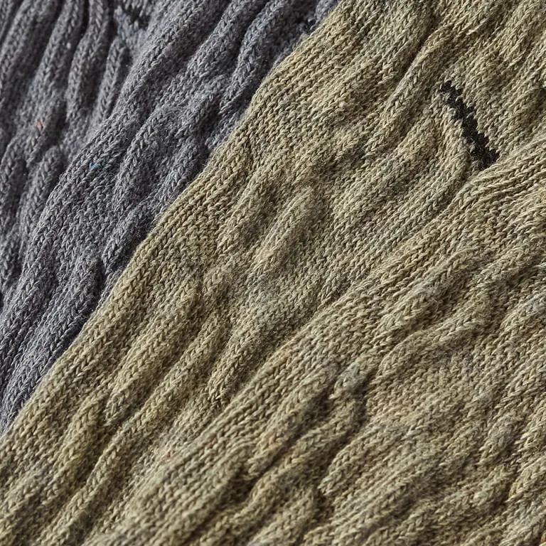 Шкарпетки унісекс Nike Everyday Plus Cush Crew Grey/Olive (2 пари) DQ6448-903