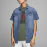 Сорочка JJESHERIDAN SHIRT S/S 12159371 Medium Blue Denim Jack&Jones L Блакитний 12159371MEDIUMBLUEDEN