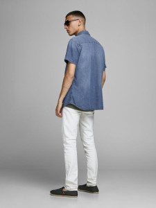 Сорочка JJESHERIDAN SHIRT S/S 12159371 Medium Blue Denim Jack&Jones L Блакитний 12159371MEDIUMBLUEDEN