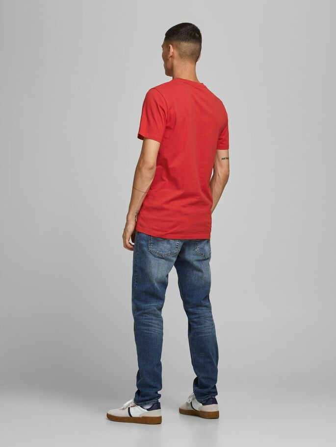 Футболка JJELOGO TEE SS O-NECK 2 COL SS21 NOOS 12180867 True Red Jack&Jones S Червоний 12180867TrueRed