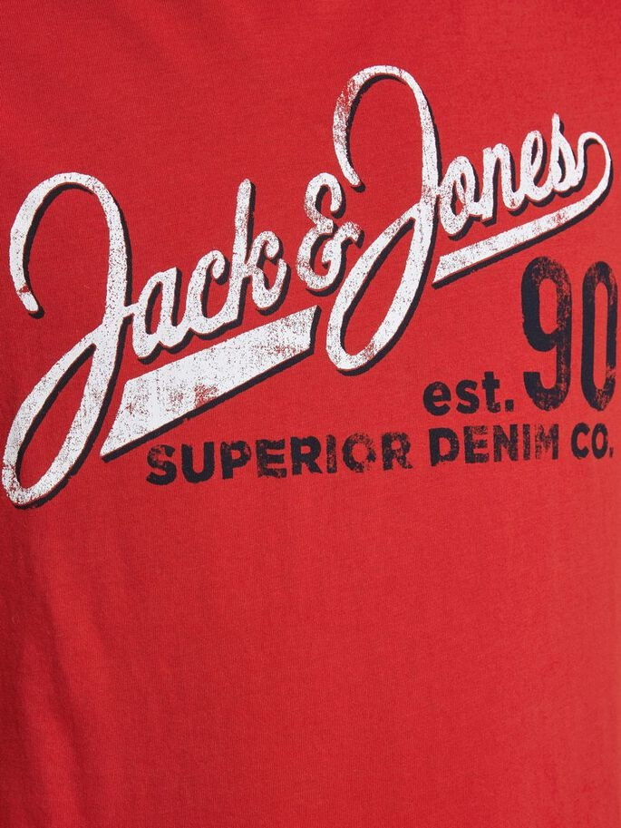 Футболка JJELOGO TEE SS O-NECK 2 COL SS21 NOOS 12180867 True Red Jack&Jones S Червоний 12180867TrueRed