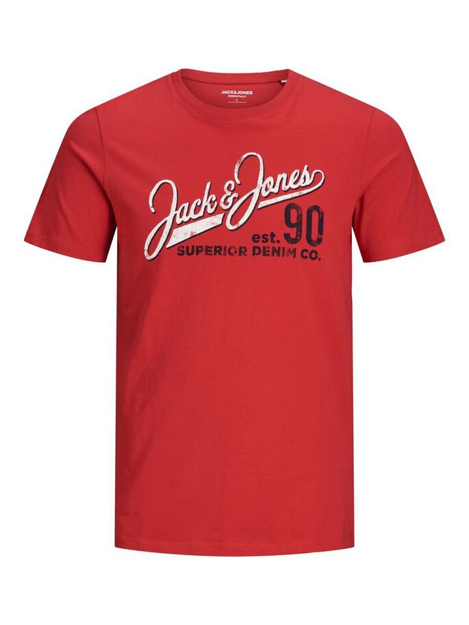 Футболка JJELOGO TEE SS O-NECK 2 COL SS21 NOOS 12180867 True Red Jack&Jones S Червоний 12180867TrueRed