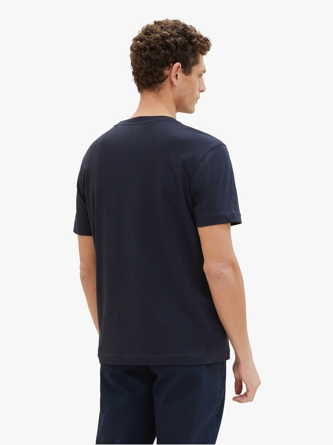 Футболка T-SHIRT WITH A LOGO PRIN 1040988-10668 Tom Tailor L Темно-синій 1040988-10668