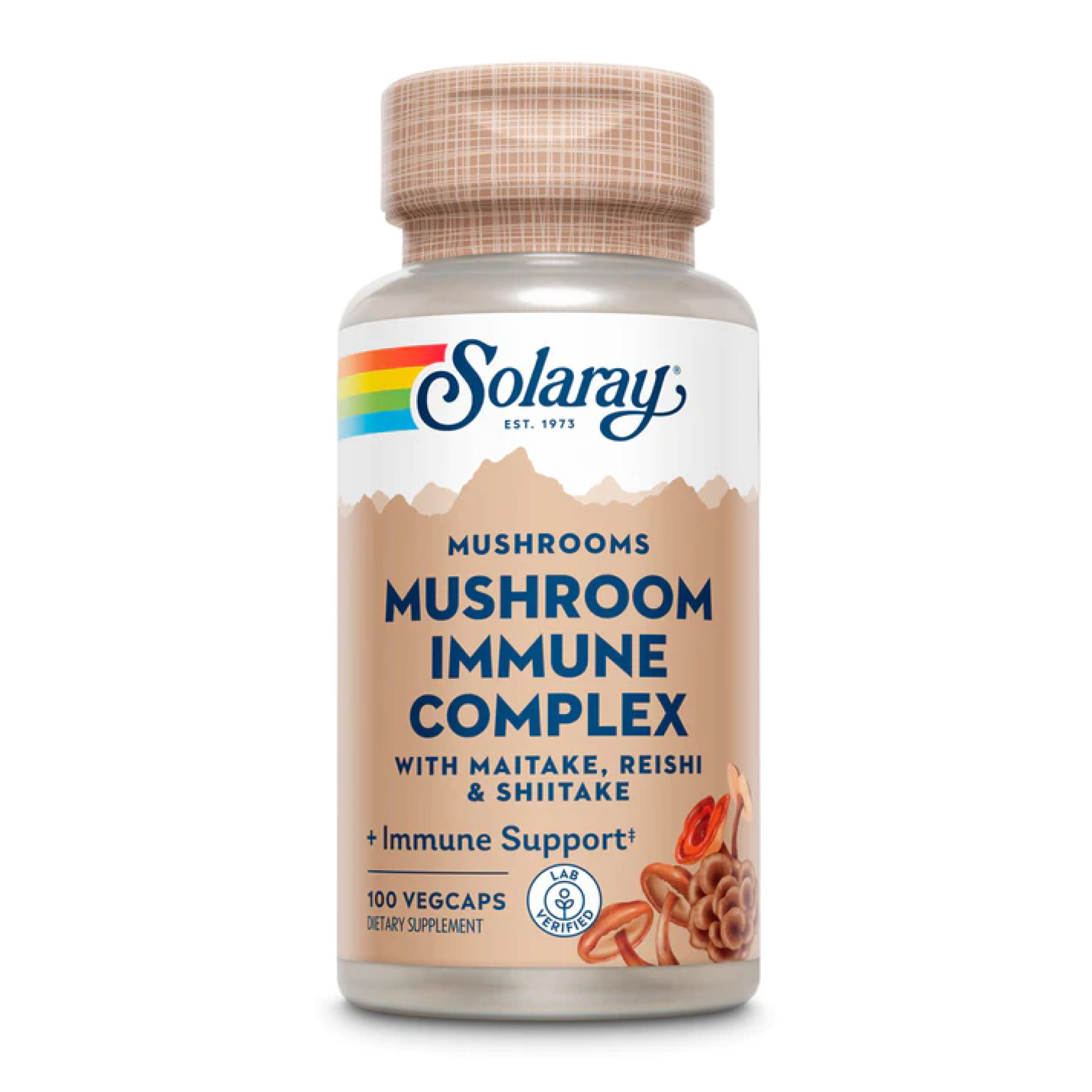 Капсули Solaray Mushroom Immune Complex 600mg - 100 vcaps 2023-10-2127