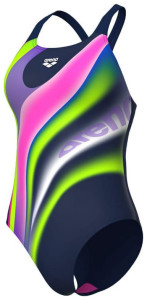 Купальник закритий для жінок Arena WATER FLUIDS SWIMSUIT SWIM PRO темно-синій, рожевий, салатовий Жі 008837-570
