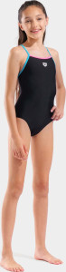 Купальник закритий для дівчат Arena SWIMSUIT LIGHT DROP SOLID чорний 128 см 005919-589