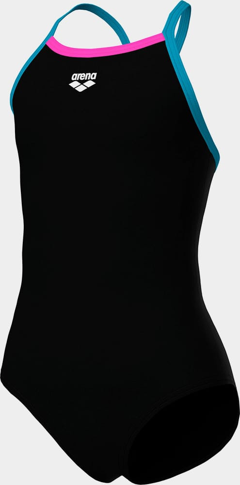 Купальник закритий для дівчат Arena SWIMSUIT LIGHT DROP SOLID чорний 128 см 005919-589