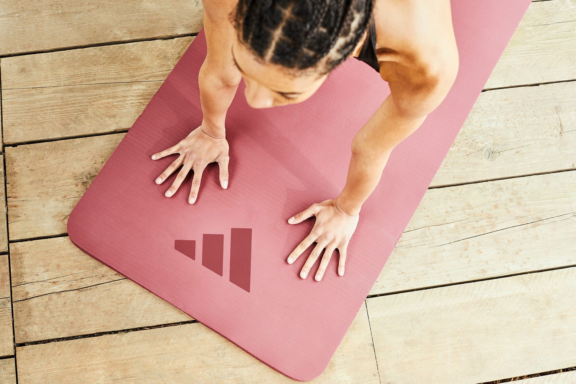 Килимок для йоги Adidas Pilates Mat рожевий 180 х 63 х 1,5 см (ADYG-10650MR-NL) ADYG-10650MR-NL