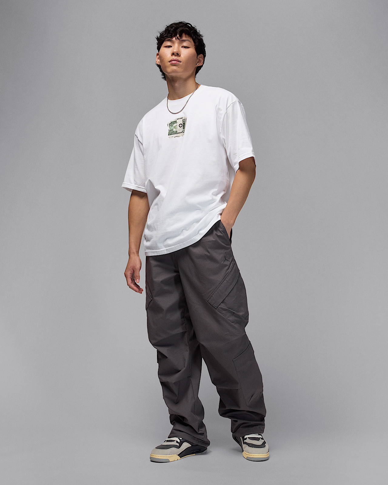 Футболка Nike Jordan AJ3 мужские футболка цвет белый IQ6952-100