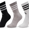 Шкарпетки Adidas 3S C SPW CRW 3P білий, сірий, чорний Уні L (43-45) IC1323