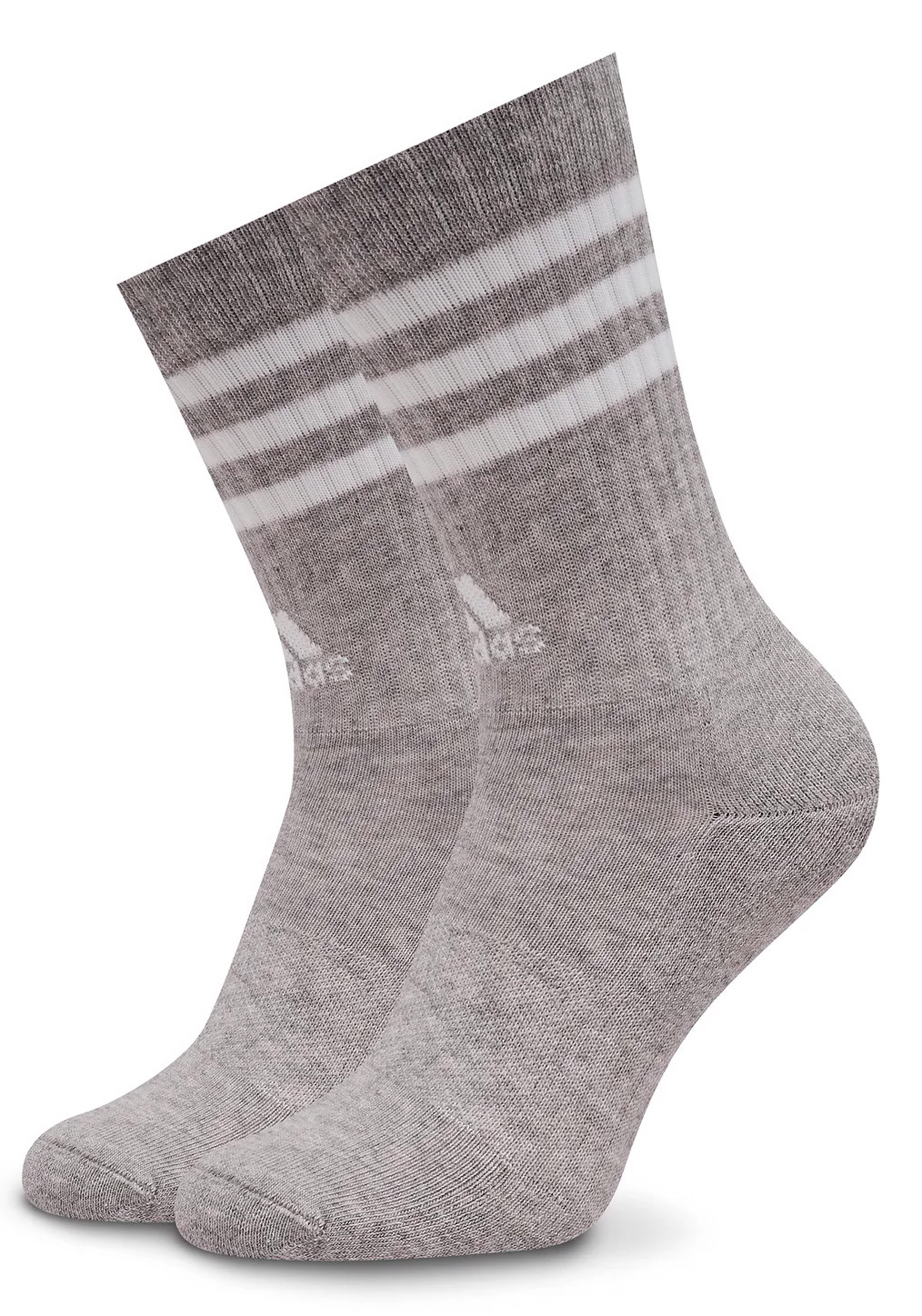 Шкарпетки Adidas 3S C SPW CRW 3P білий, сірий, чорний Уні L (43-45) IC1323