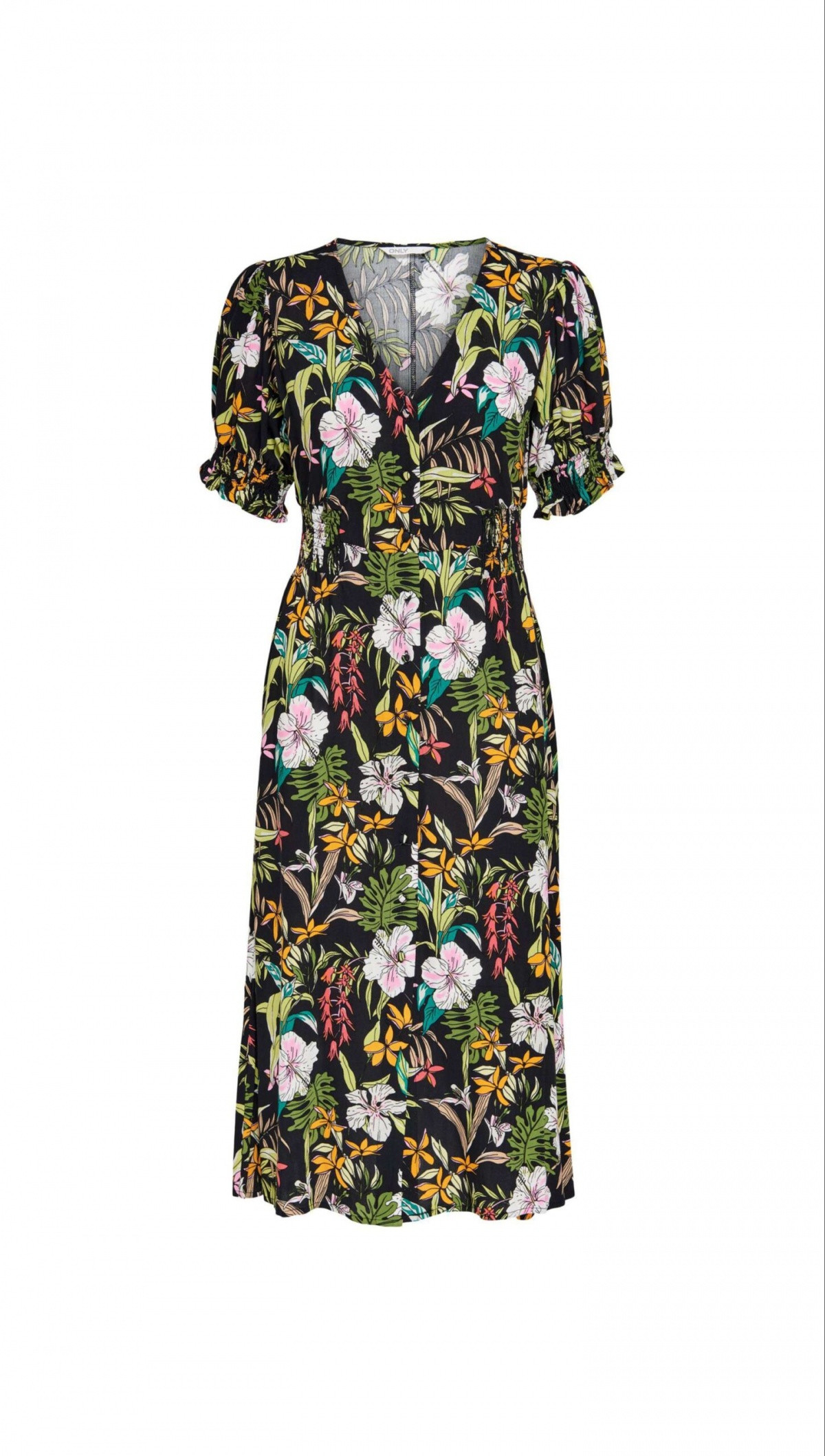 Сукня ONLMARS 2/4 MIDI DRESS WVN 15226567 Tap Shoe-JUNGLE FLOWER ONLY M Чорний 15226567TapShoe-JUNGLE FL