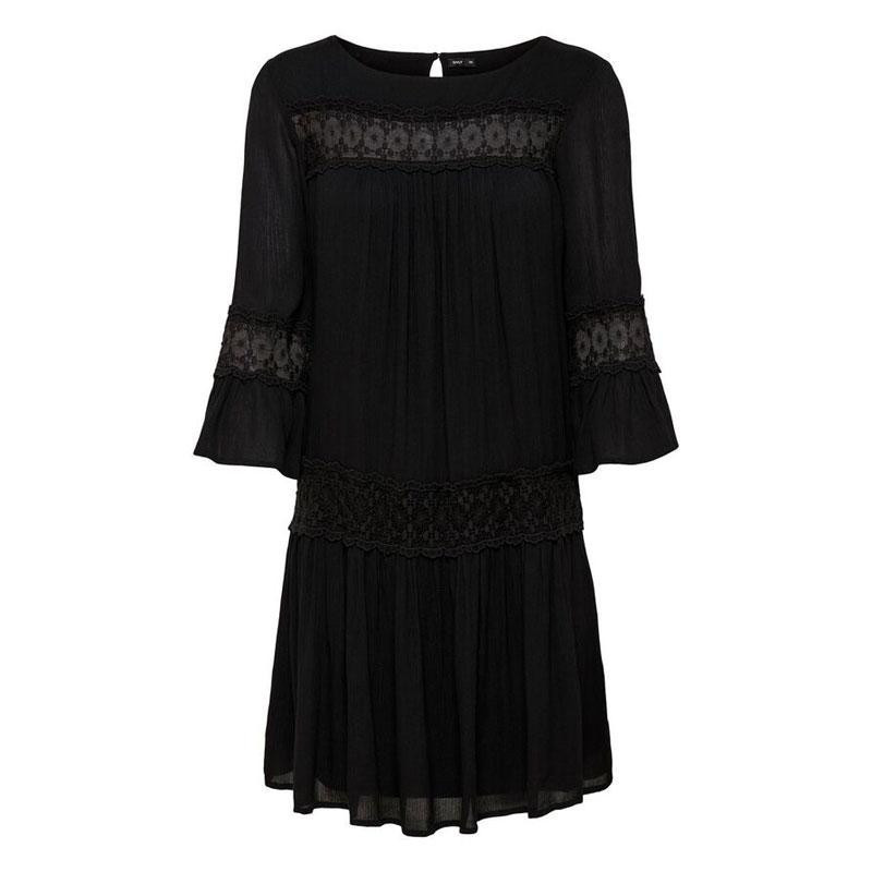 Сукня ONLTYRA 3/4 LIFE SHORT DRESS WVN NOOS 15142157-Black ONLY 34 Чорний 15142157-Black