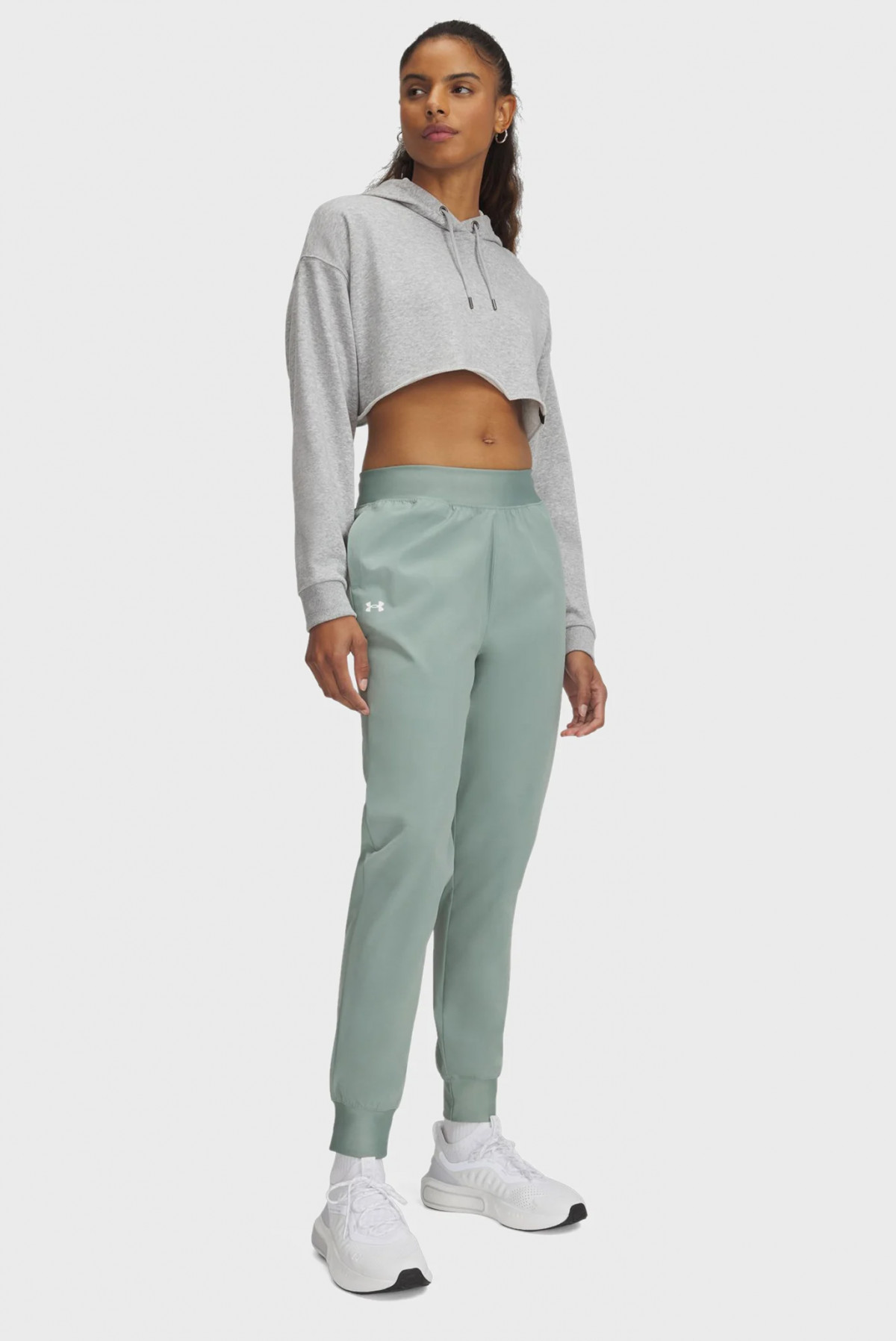 Штани спортивні UA Rival Hi Rise Woven Pant 1382727-348 Under Armour L Зелений 1382727-348