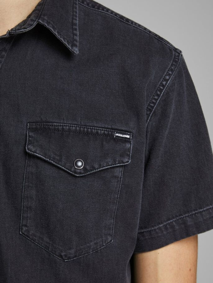 Сорочка JJESHERIDAN SHIRT S/S SN 12159371 Black Denim Jack&Jones L Чорний 12159371BlackDenim