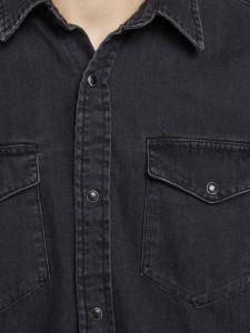 Сорочка JJESHERIDAN SHIRT S/S SN 12159371 Black Denim Jack&Jones L Чорний 12159371BLACKDENIM