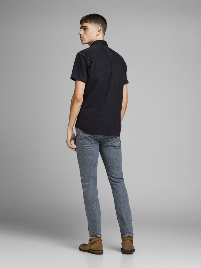Сорочка JJESHERIDAN SHIRT S/S SN 12159371 Black Denim Jack&Jones L Чорний 12159371BlackDenim