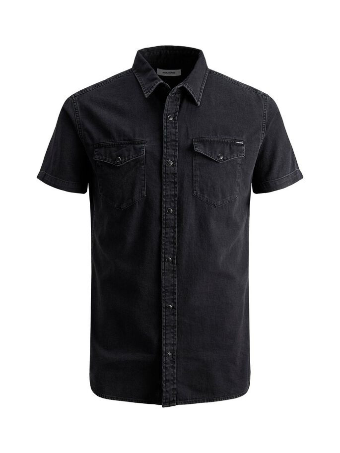 Сорочка JJESHERIDAN SHIRT S/S SN 12159371 Black Denim Jack&Jones L Чорний 12159371BlackDenim