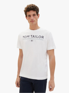Футболка T-SHIRT WITH A LOGO PRIN 1040988-20000 Tom Tailor XL Білий 1040988-20000