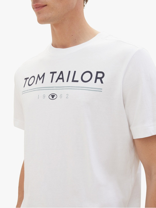 Футболка T-SHIRT WITH A LOGO PRIN 1040988-20000 Tom Tailor XL Білий 1040988-20000