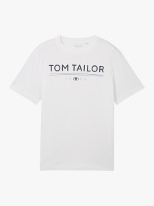 Футболка T-SHIRT WITH A LOGO PRIN 1040988-20000 Tom Tailor XL Білий 1040988-20000