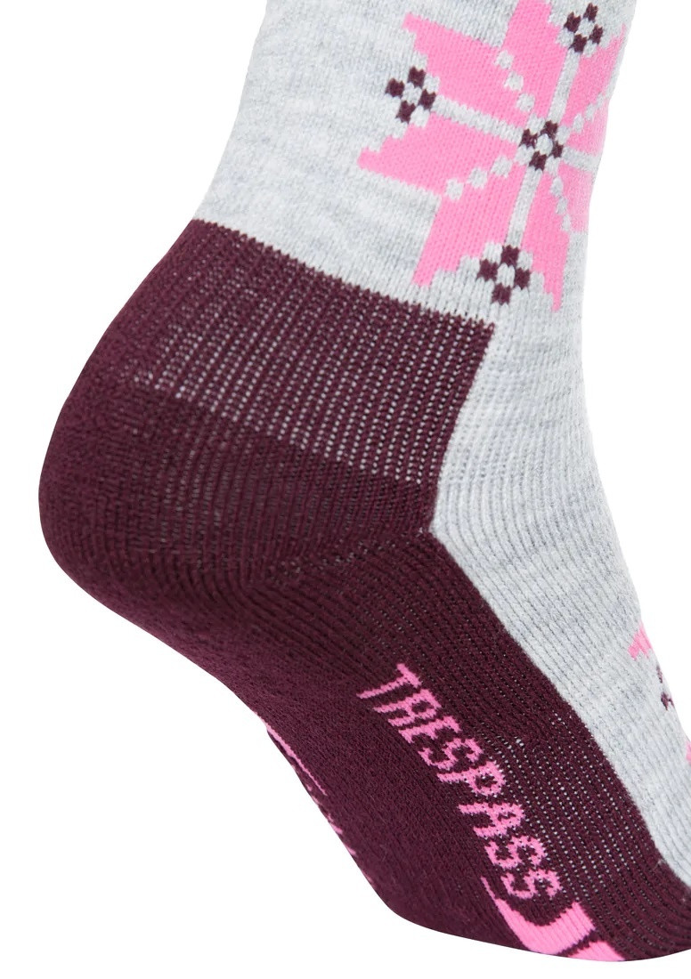 Шкарпетки SNOWFALL - FEMALE SKI SOCK FASOSKTR0001-GREY MELANGE Trespass 3/6 Сірий FASOSKTR0001-GREY MELANGE