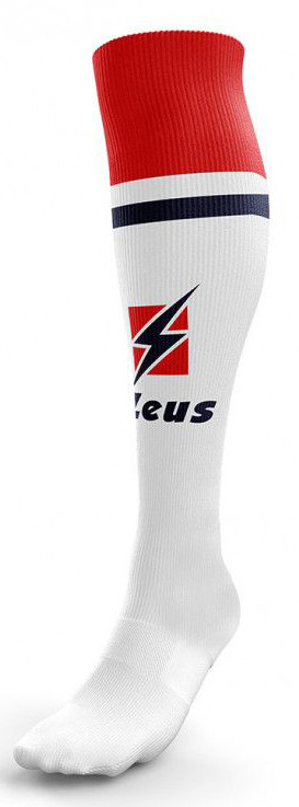 Гетри Zeus CALZA UNITED білий, червоний Чол 40-46 Z00072