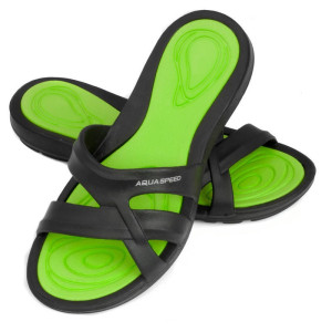 Шльопанці Aqua Speed PANAMA 6594 чорний, зелений Жін 36 513-38