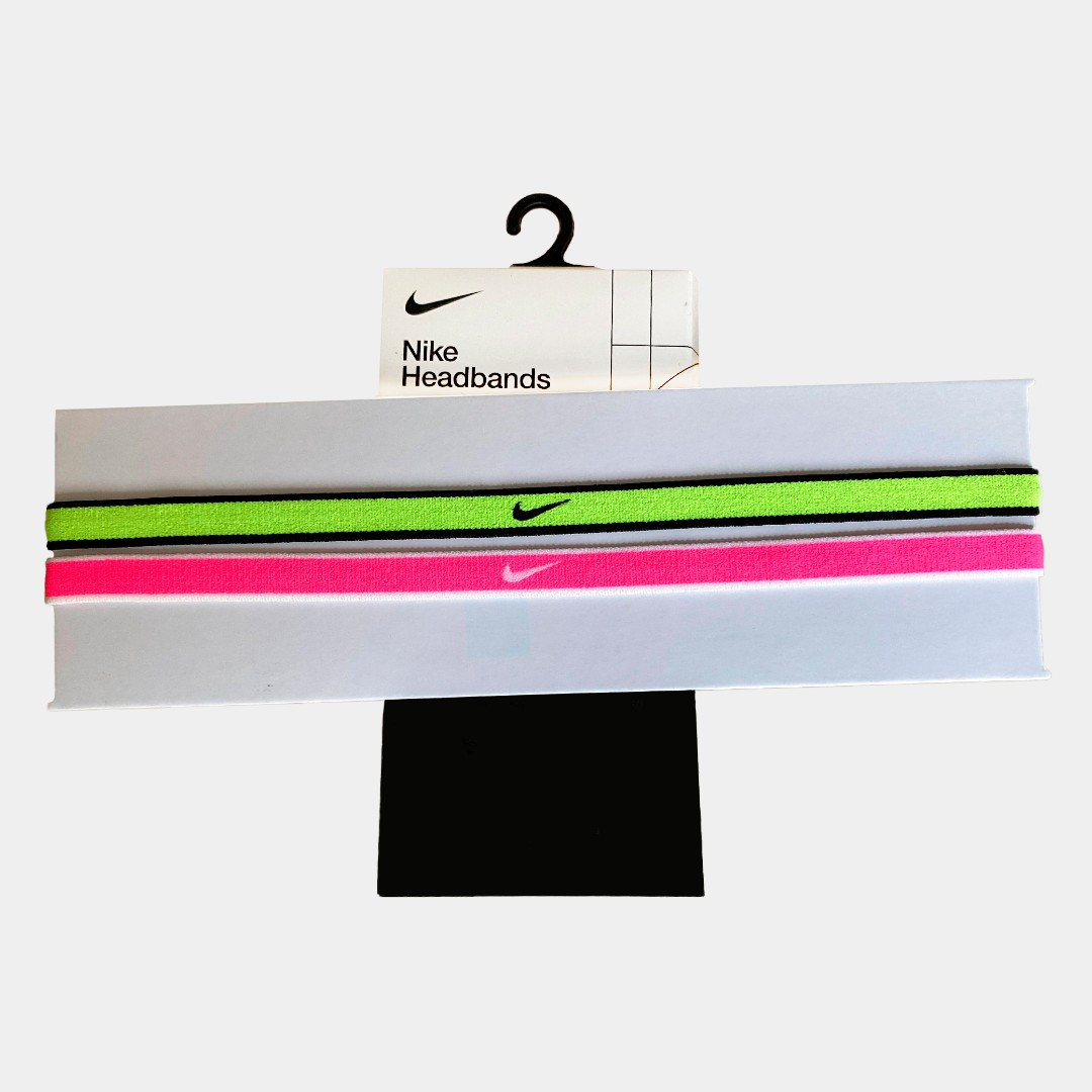 Пов'язка на голову комплект-резинок на голову Nike (2шт) 2021.655.OS-5 (Neon-Pink) 2021.655.OS-5