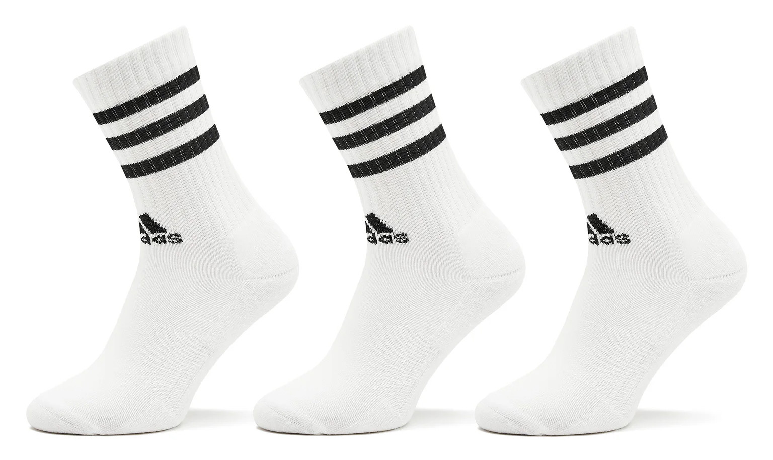 Шкарпетки Adidas 3S C SPW CRW 3P білий, чорний Уні L (43-45) HT3458