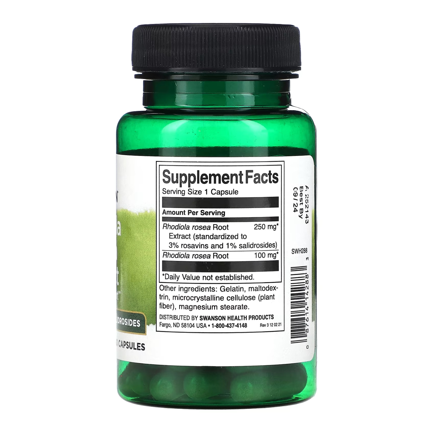 Капсули Swanson Rhodiola Rosea Extract - 60 caps 2023-10-4057