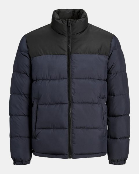 Куртка JJPAUL PUFFER COLLAR 12189971 Dark Navy - Detail: BLOCKING Jack&Jones M Темно-синій 12189971-Dark Navy-Detail