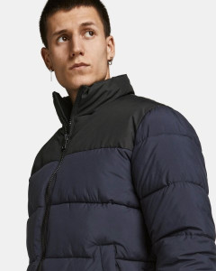 Куртка JJPAUL PUFFER COLLAR 12189971 Dark Navy - Detail: BLOCKING Jack&Jones M Темно-синій 12189971-DARK NAVY-DETAIL