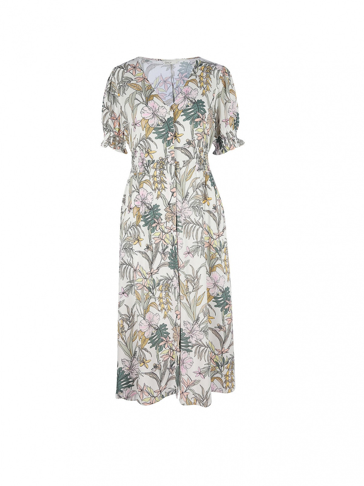 Сукня ONLMARS 2/4 MIDI DRESS WVN 15226567 Tofu-JUNGLE FLOWER ONLY S Бежевий 15226567Tofu-JUNGLE FLOWE