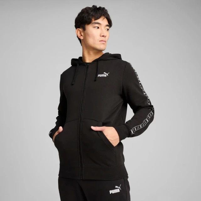 Толстовка ESS TAPE Full-Zip Hoodie 68467801 Puma L Чорний 68467801