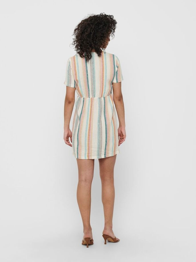 Сукня ONLVIVA-OHIO S/S BUTTON STRIPE DRESS PNT 15226232 Cloud Dancer ONLY L Білий 15226232CloudDancer