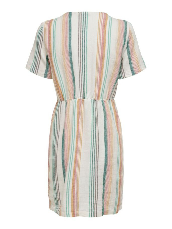 Сукня ONLVIVA-OHIO S/S BUTTON STRIPE DRESS PNT 15226232 Cloud Dancer ONLY L Білий 15226232CloudDancer