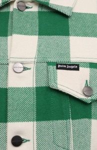 Бомбер PALM ANGELS CURVED LOGO CHECK TRUCKER PMEA169F21FAB0010310