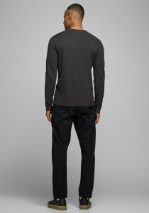 Пуловер JJEBASIC KNIT CREW NECK NOOS 12137190-Dark Grey Melange Jack&Jones S Темно-сірий 12137190-DARK GREY MELANG