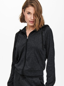 Толстовка ONPNASHA LS HOOD ZIP BRUSH SWEAT 15236667-Black Melange Only Play XS Чорний 15236667-BLACK MELANGE