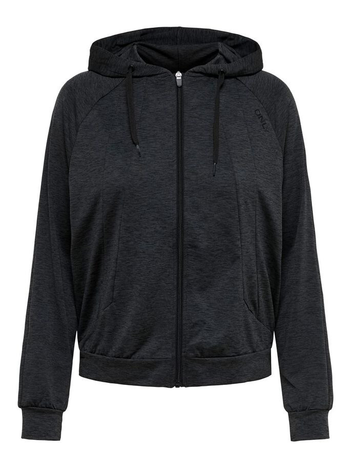 Толстовка ONPNASHA LS HOOD ZIP BRUSH SWEAT 15236667-Black Melange Only Play XS Чорний 15236667-Black Melange