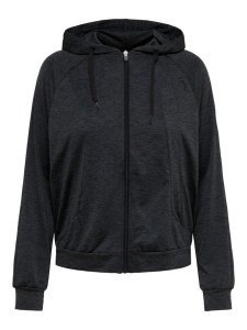 Толстовка ONPNASHA LS HOOD ZIP BRUSH SWEAT 15236667-Black Melange Only Play XS Чорний 15236667-BLACK MELANGE