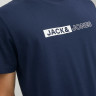 Футболка JJNEO TEE SS CREW NECK 12221946-Navy Blazer Jack&Jones L Темно-синій 12221946-NAVY BLAZER-PRIN