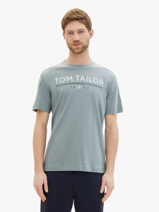 Футболка T-SHIRT WITH A LOGO PRIN 1040988-27475 Tom Tailor M Блакитний 1040988-27475