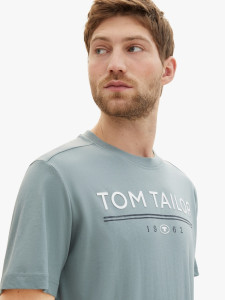 Футболка T-SHIRT WITH A LOGO PRIN 1040988-27475 Tom Tailor M Блакитний 1040988-27475