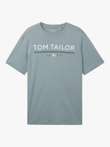 Футболка T-SHIRT WITH A LOGO PRIN 1040988-27475 Tom Tailor M Блакитний 1040988-27475