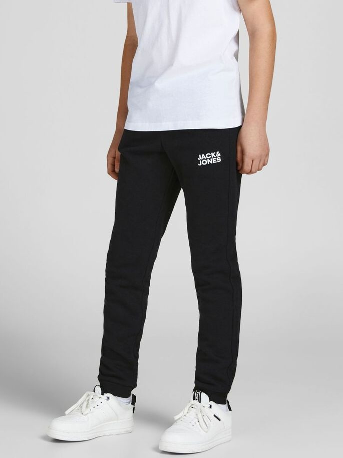 Штани JPSTGORDON JJNEWSOFT SWEAT PANT NOOS JNR 12179798-Black Jack&Jones 128 Чорний 12179798-BLACK