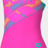 Купальник закритий для дівчат Arena LINES SWIMSUIT SWIM PRO BACK L рожевий, бірюзовий 116 см 003550-980